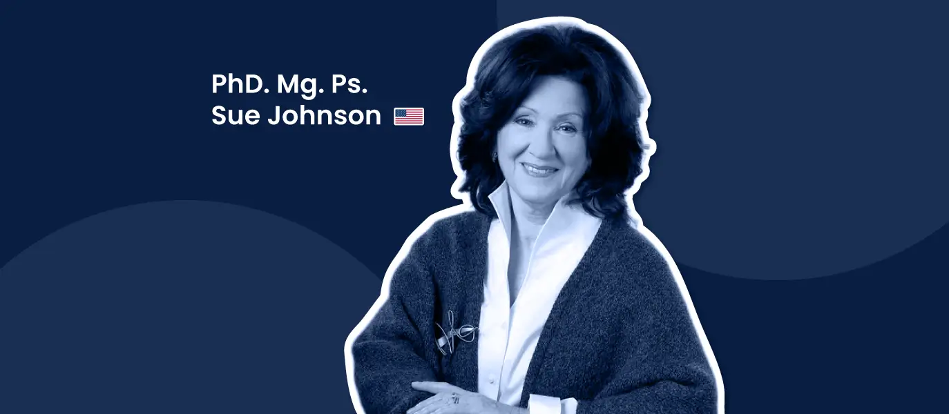 Imagen del curso - Sesión Magistral de Sue Johnson en Terapia Focalizada en las... - Adipa